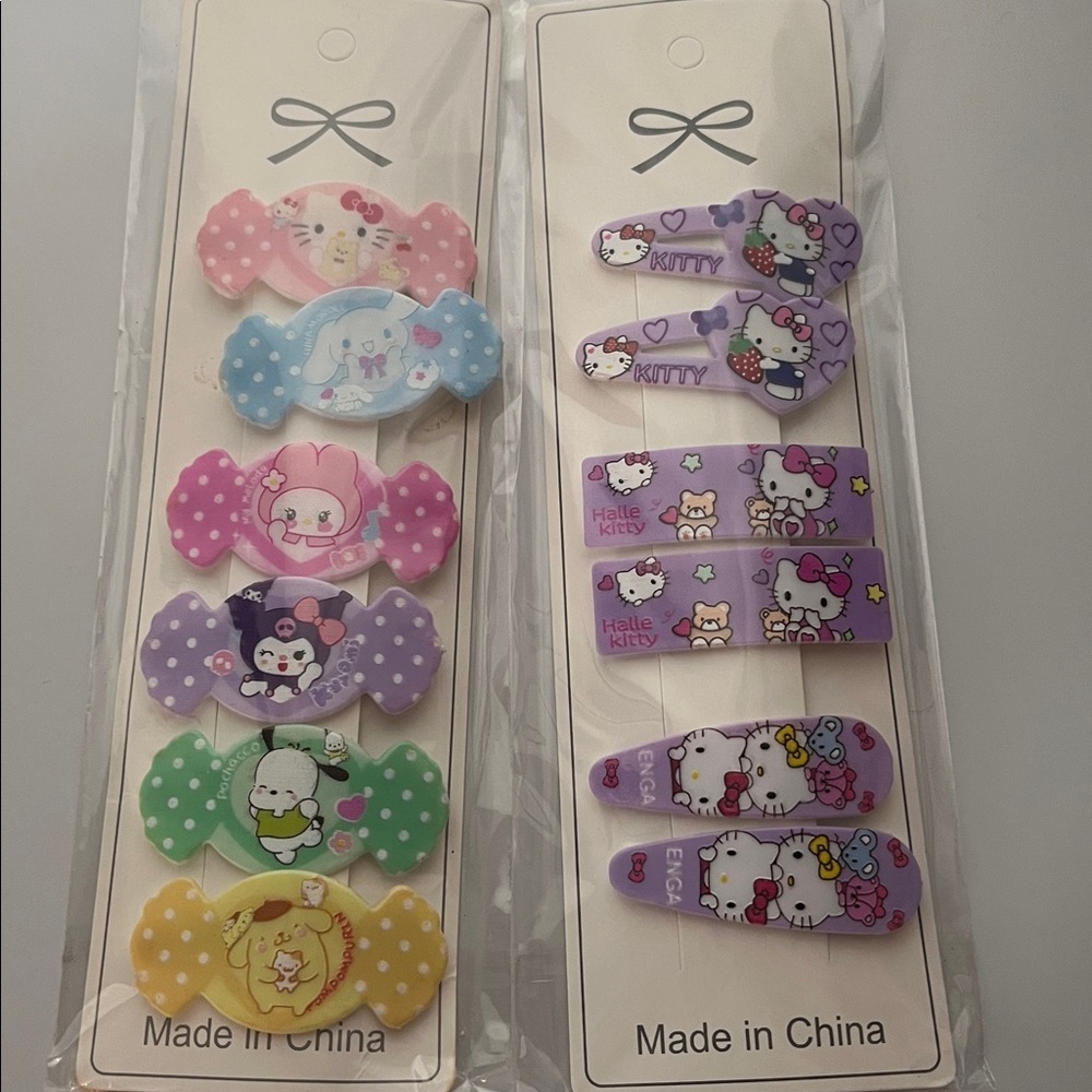 Hello Kitty Pastel Hair Clip Set